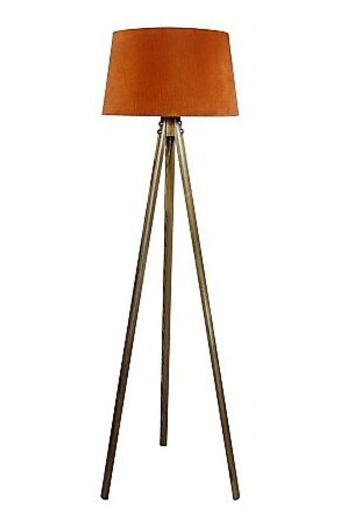 Masif 3 Ayaklı Lambader,tripod ( Kiremit/açık Ceviz)