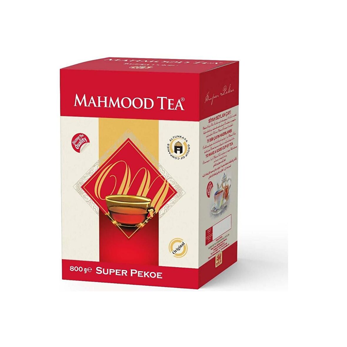 Mahmood Tea Super Pekoe Organik Dökme Siyah Çay 800 gr 