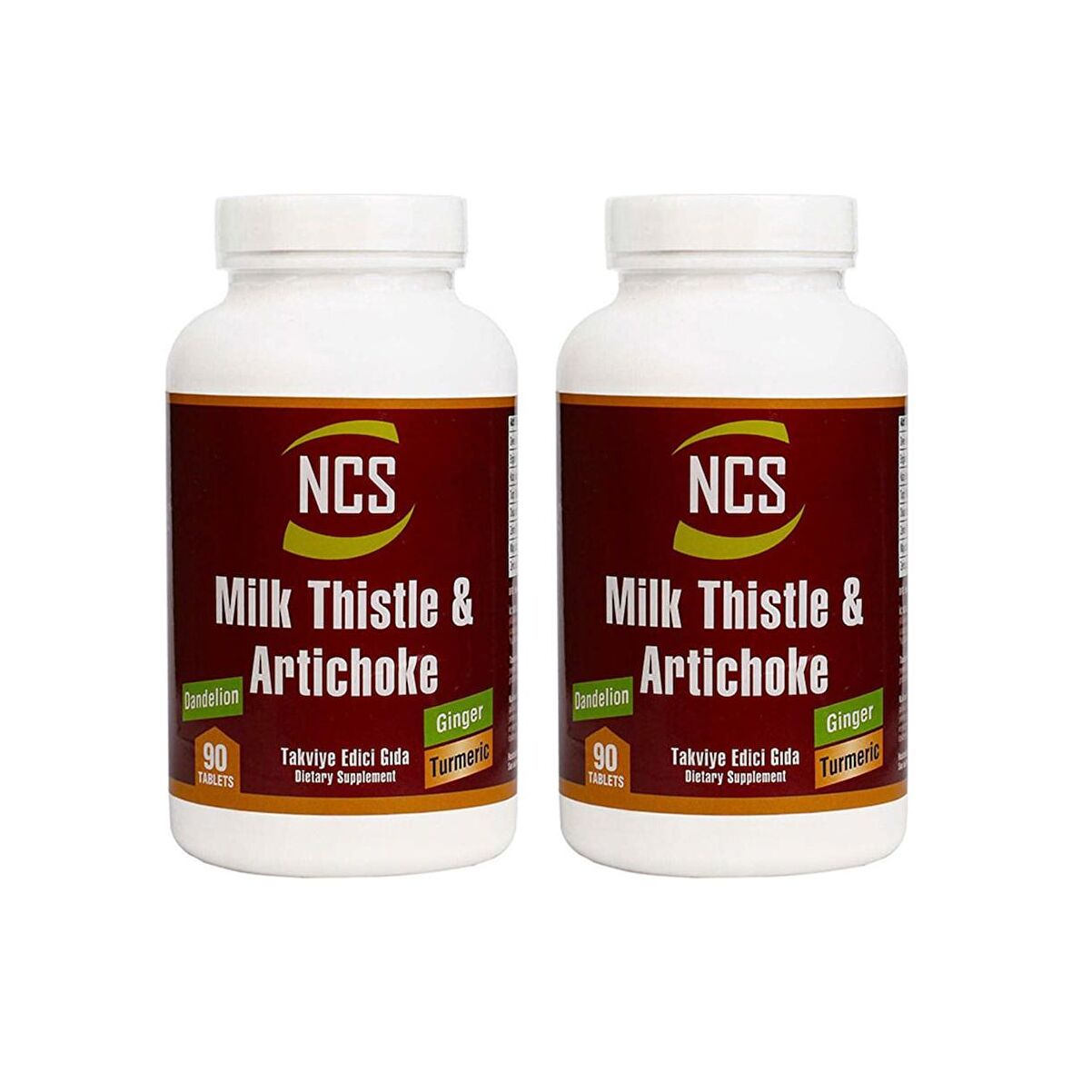 Ncs Deve Dikeni Enginar Kara Hindiba Zencefil Turp Maydanoz Zerdeçal 90 Tablet x 2 Adet