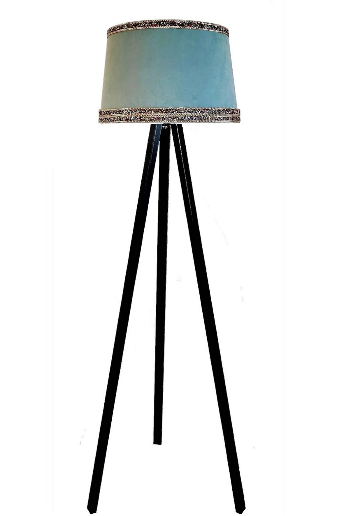 Hintişi Aks. Masif Tripod Lambader ( Suyeşili /siyah Ayak)