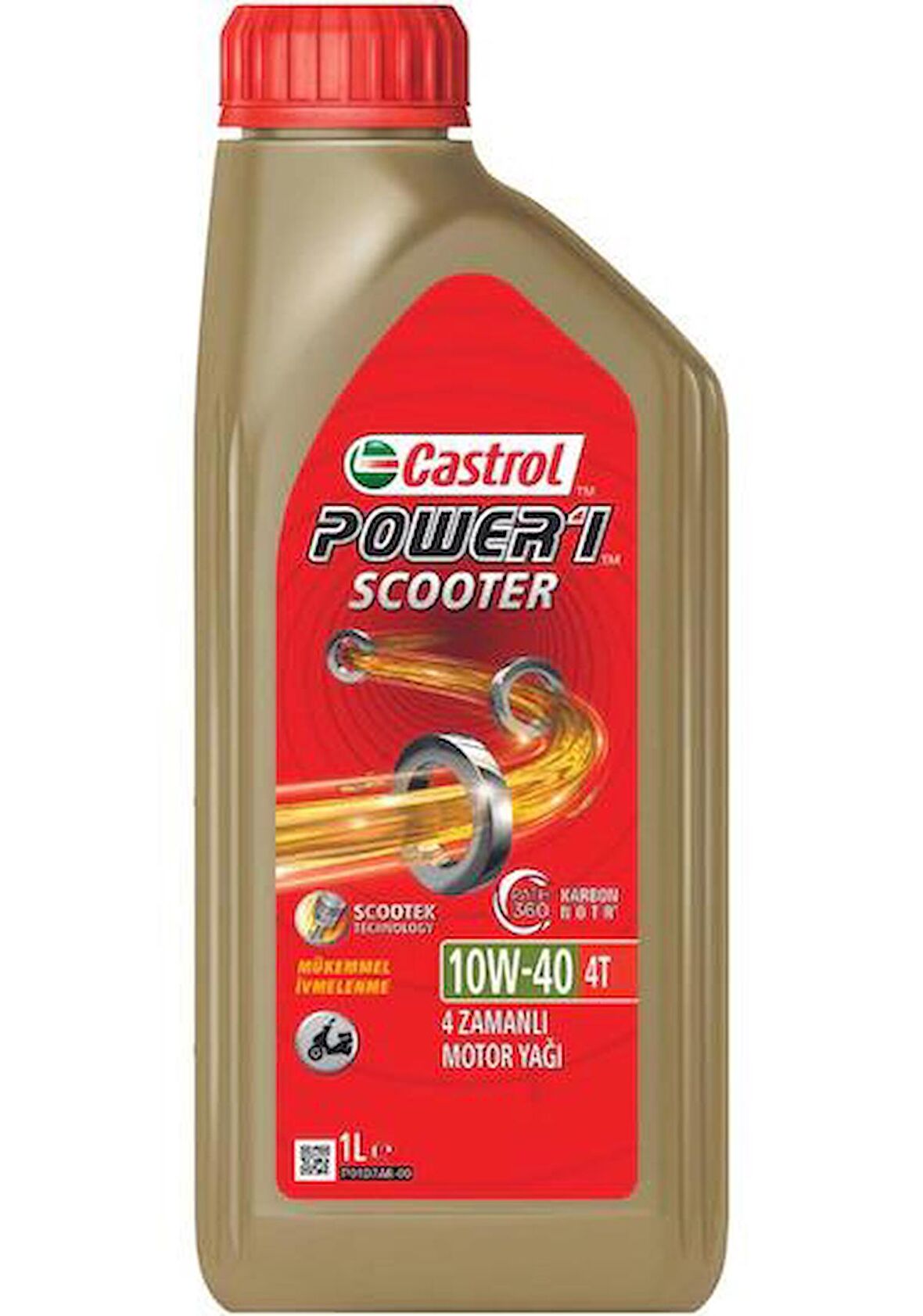 Castrol Motor Yağı Castrol Power 1 Scooter 4T 10W40 1Lt