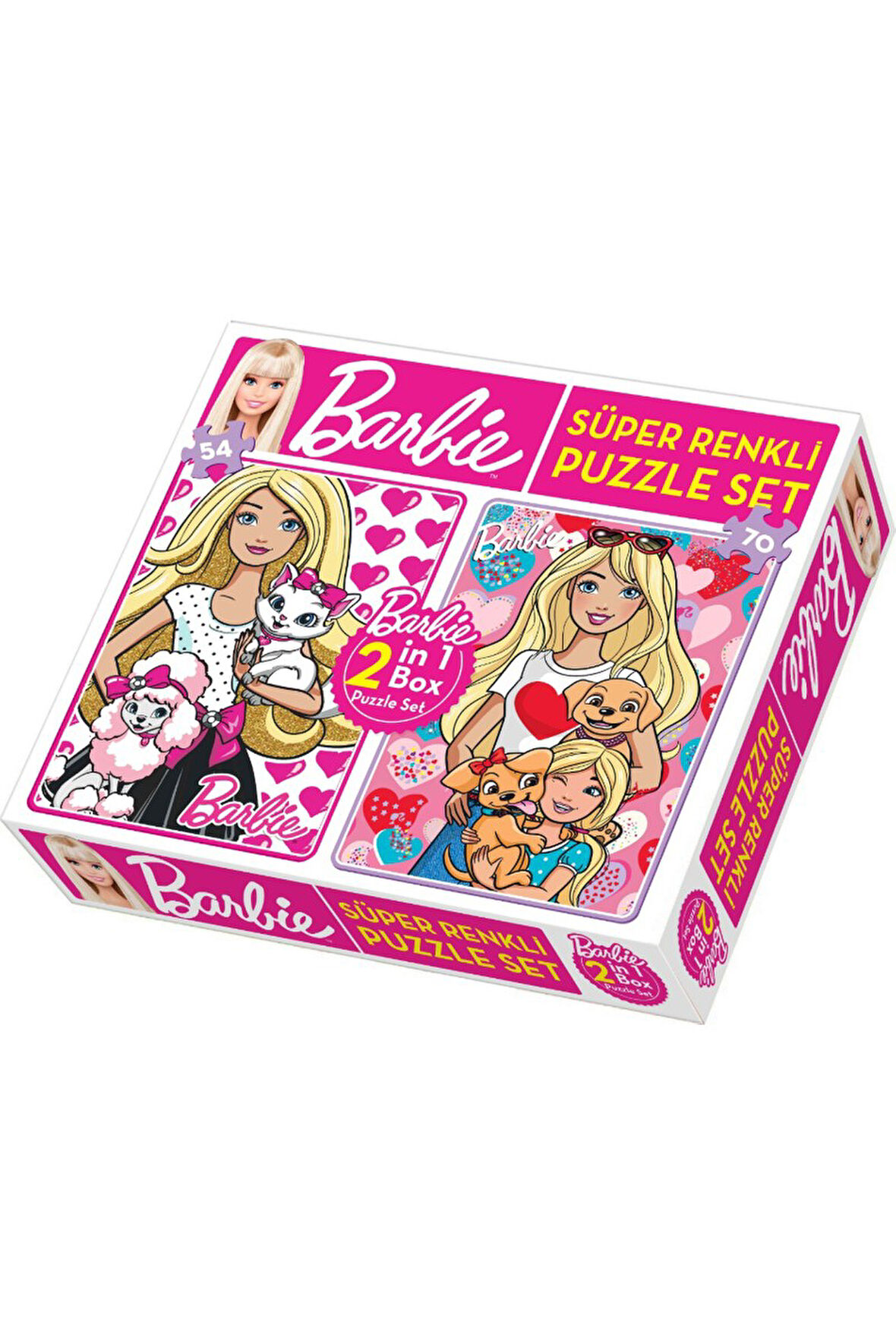 Diytoy Barbie 2 İn 1 Puzzle Seti