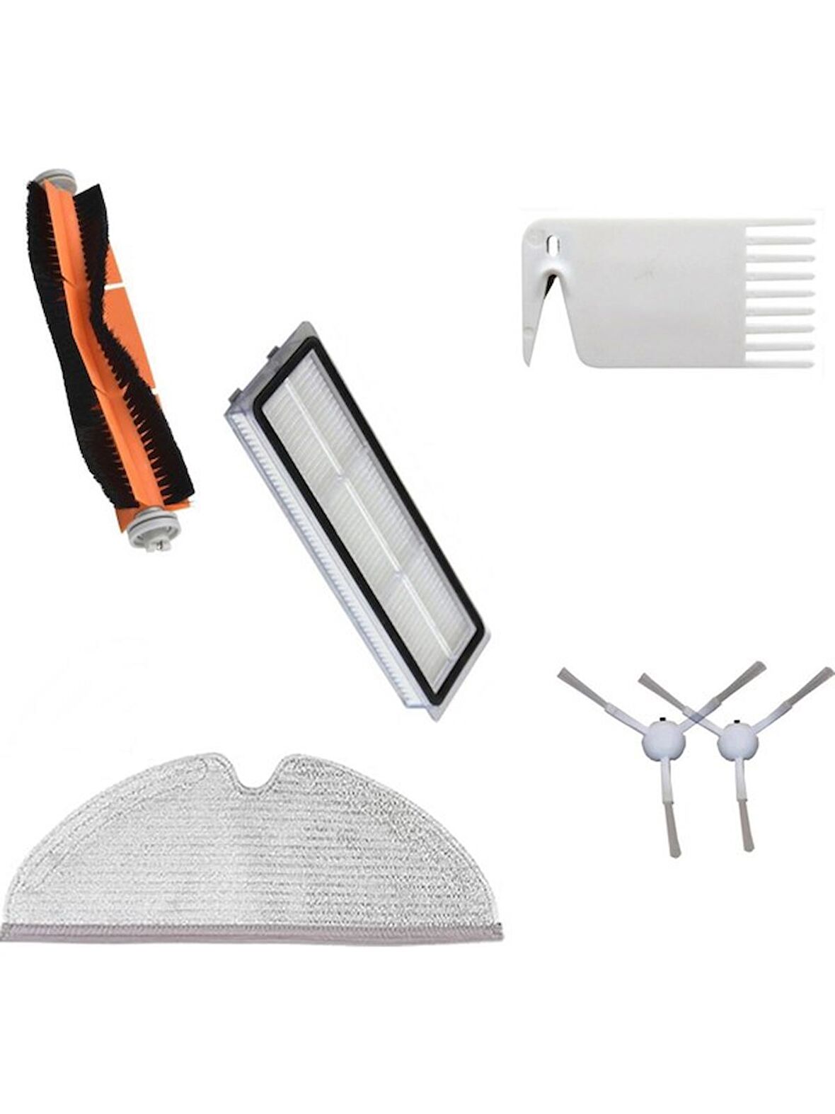Xiaomi Mijia 2C Vacuum Mop Uyumlu 6 Parça Filtre Fırça Mop Tarak Seti