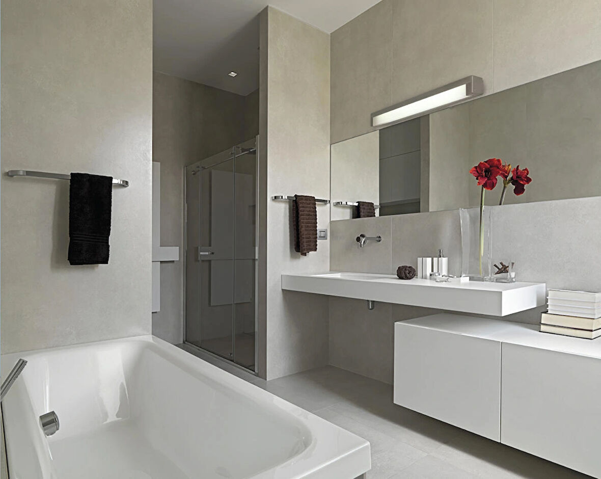 Pamir Ayna Üstü Modern Led'li Aplik, Beyaz Gövde, 8W, 6500K Beyaz Işık