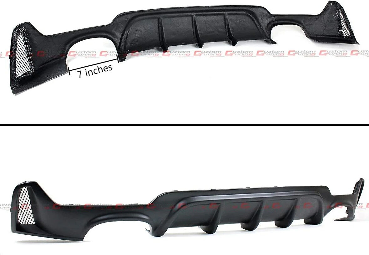 Bmw F32 arka tampon difüzörü 4 çıkış m-performance pianoblack 2012-2018