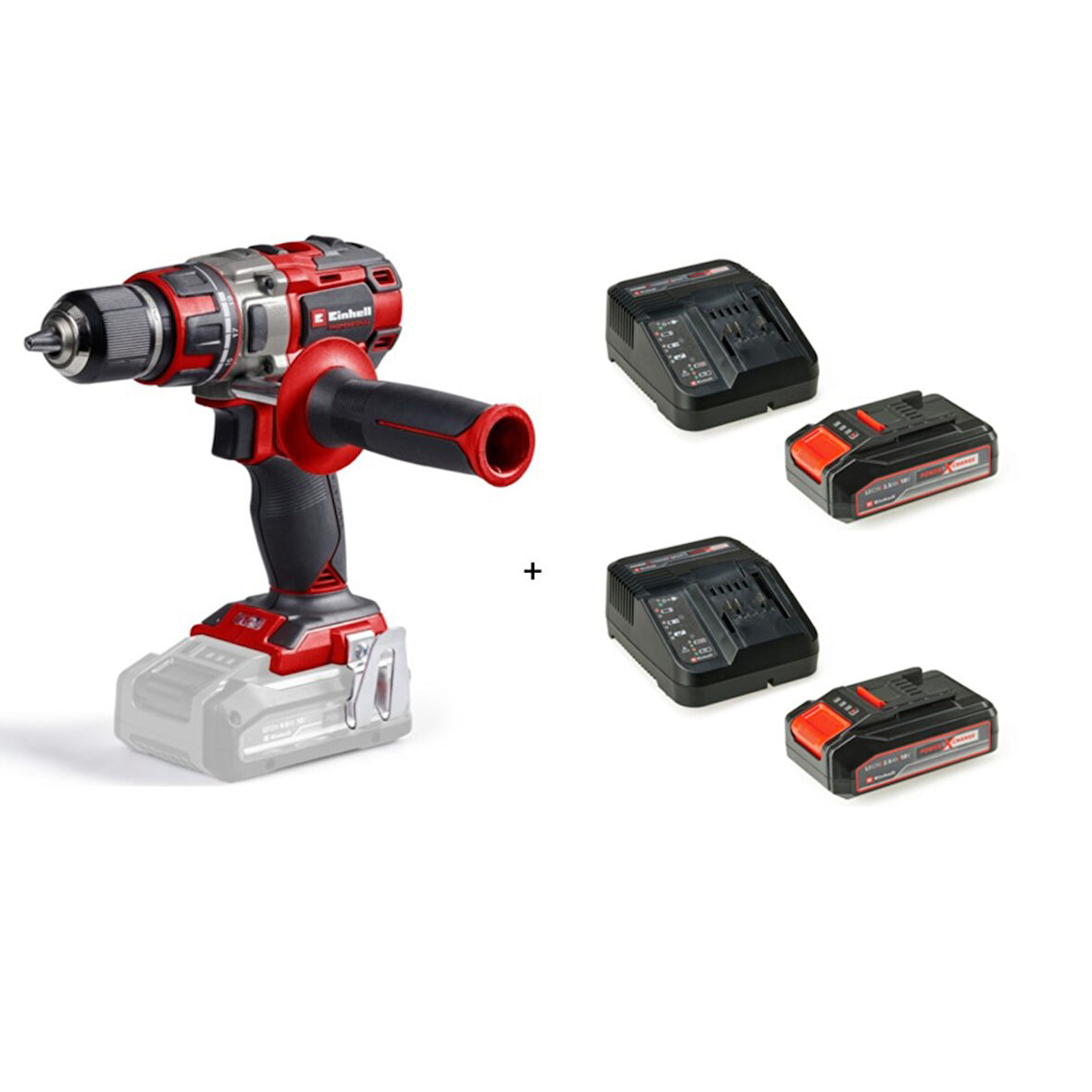 Einhell Tp-Cd 18/80 Li Bl Solo Darbesiz Matkap Vidalama + 2 x 2.5 Ah Starter Kit Akü