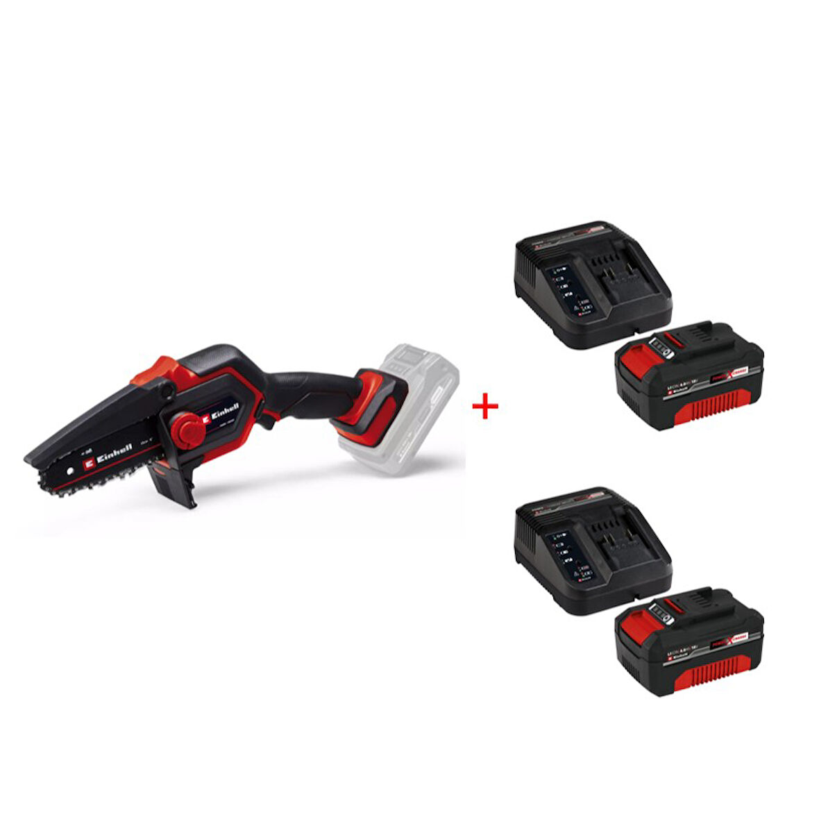 Einhell Ge-Ps 18/15 Li Bl Solo Akülü Zincirli Budama Testeresi + 2 x 4 Ah Starter Kit Akü