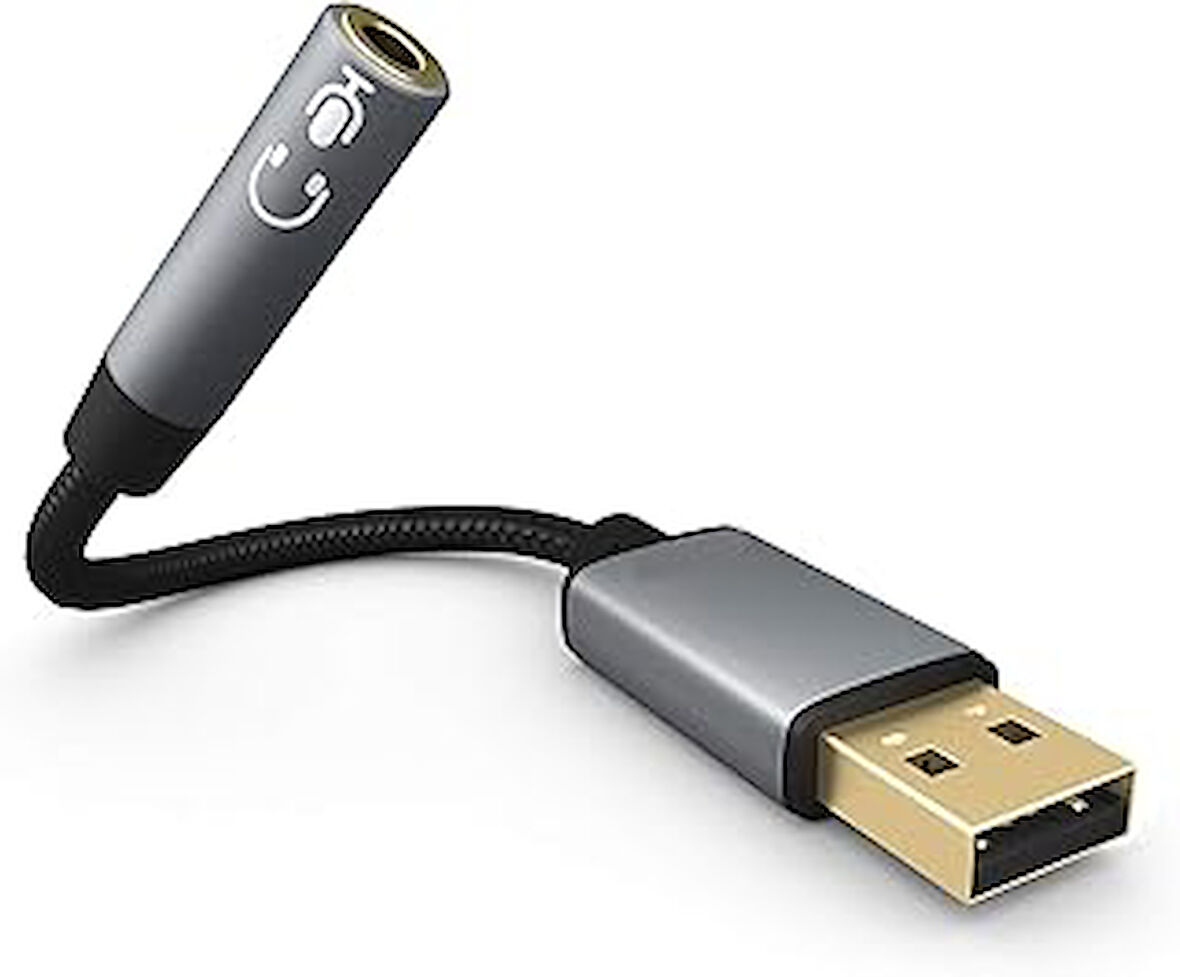 USB 3.5mm adaptörü USB transferi ses kartı AUX HiFi ses uzatma kablosu PC için 3.5mm Jack hoparlör kulaklık kulaklık adaptörü