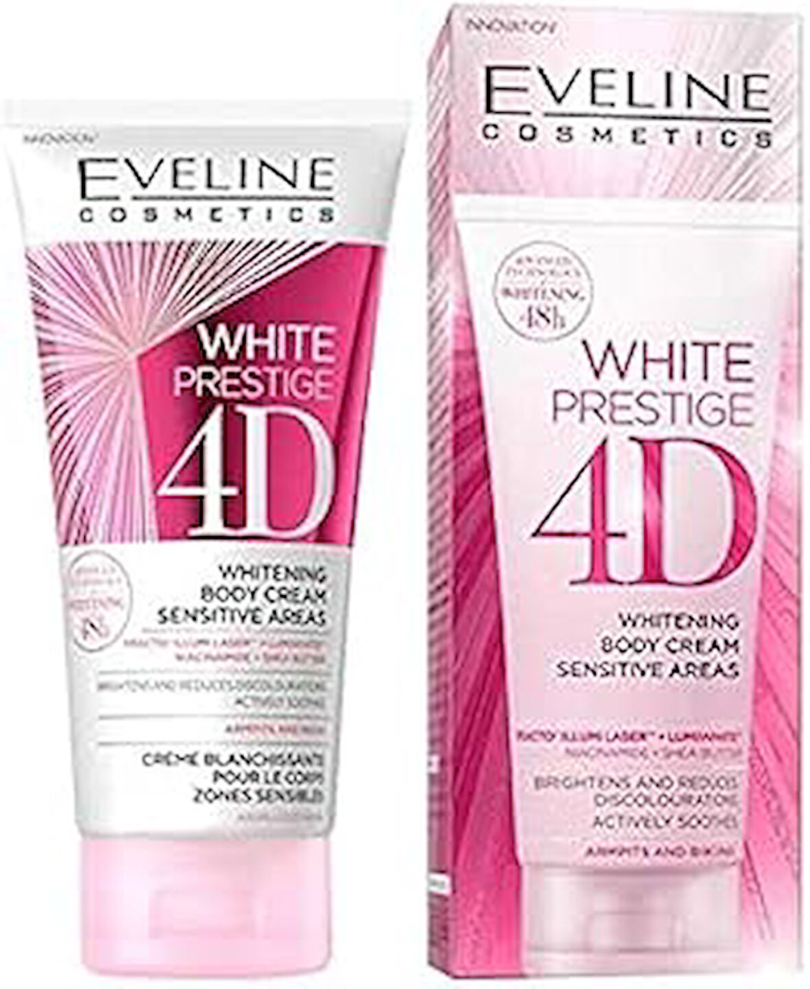 Eveline Cosmetics WHITE PRESTIGE 4D Beyazlatıcı Vücut Kremi Hassas Bölgeler - Koltuk Altı ve Bikini 100ml