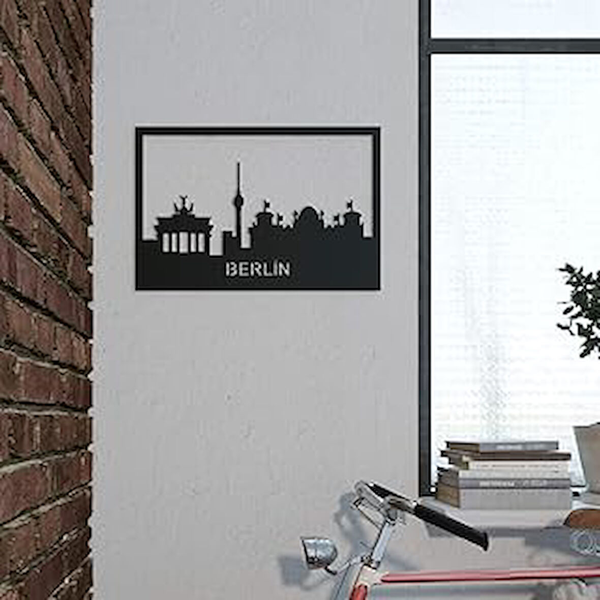 Yurupa Yurudesign Lazer Kesim Metal Duvar Tablo Berlin 30 * 45