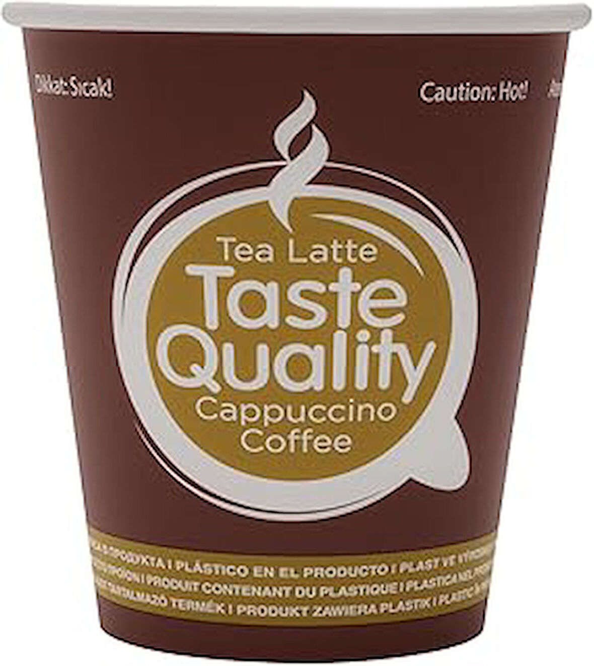 CUPTOYOU 75 adet tek kullanımlık karton bardak, kağıt dondurma bardakları, kahve bardakları, çay, sıcak ve soğuk içecekler, parti bardakları, "Taste Quality" 8 oz