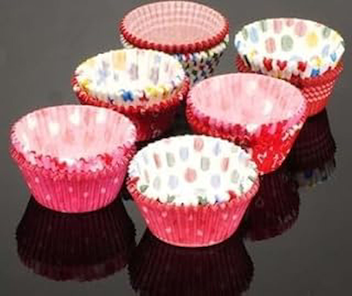 Orret Home 100 Adet Desenli Cupcake Kalıbı,Renkli Browni Ve Muffin Kabı,Kağıdı