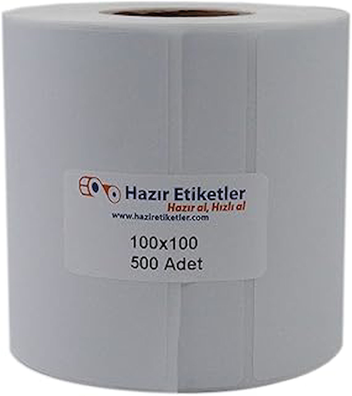 hazır etiketler , hazır al hızlı al Lamine Termal Etiket 100mm x 100mm Ruloda 500 Adet 40mm Kuka Çapında Direk Termal Transfer Etiketi