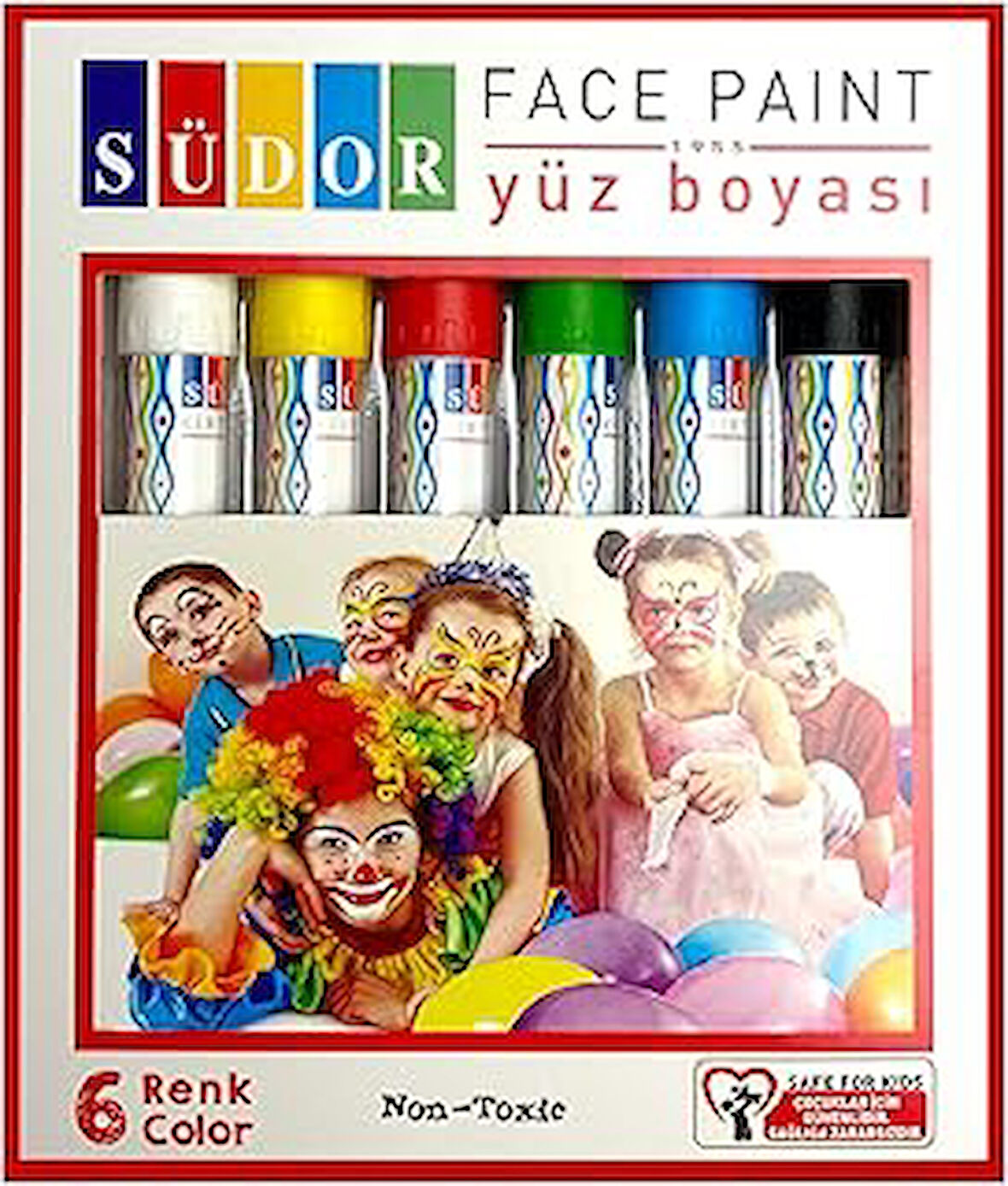 SUDOR YB01 Yüz Boyası, 6 Renk