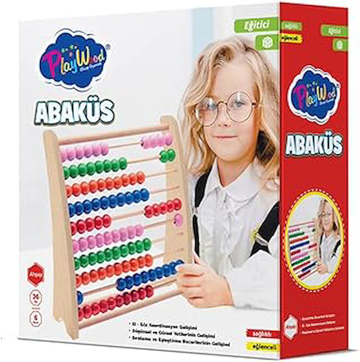 Playwood Kutuda Ahşap Büyük Abaküs ONY 379