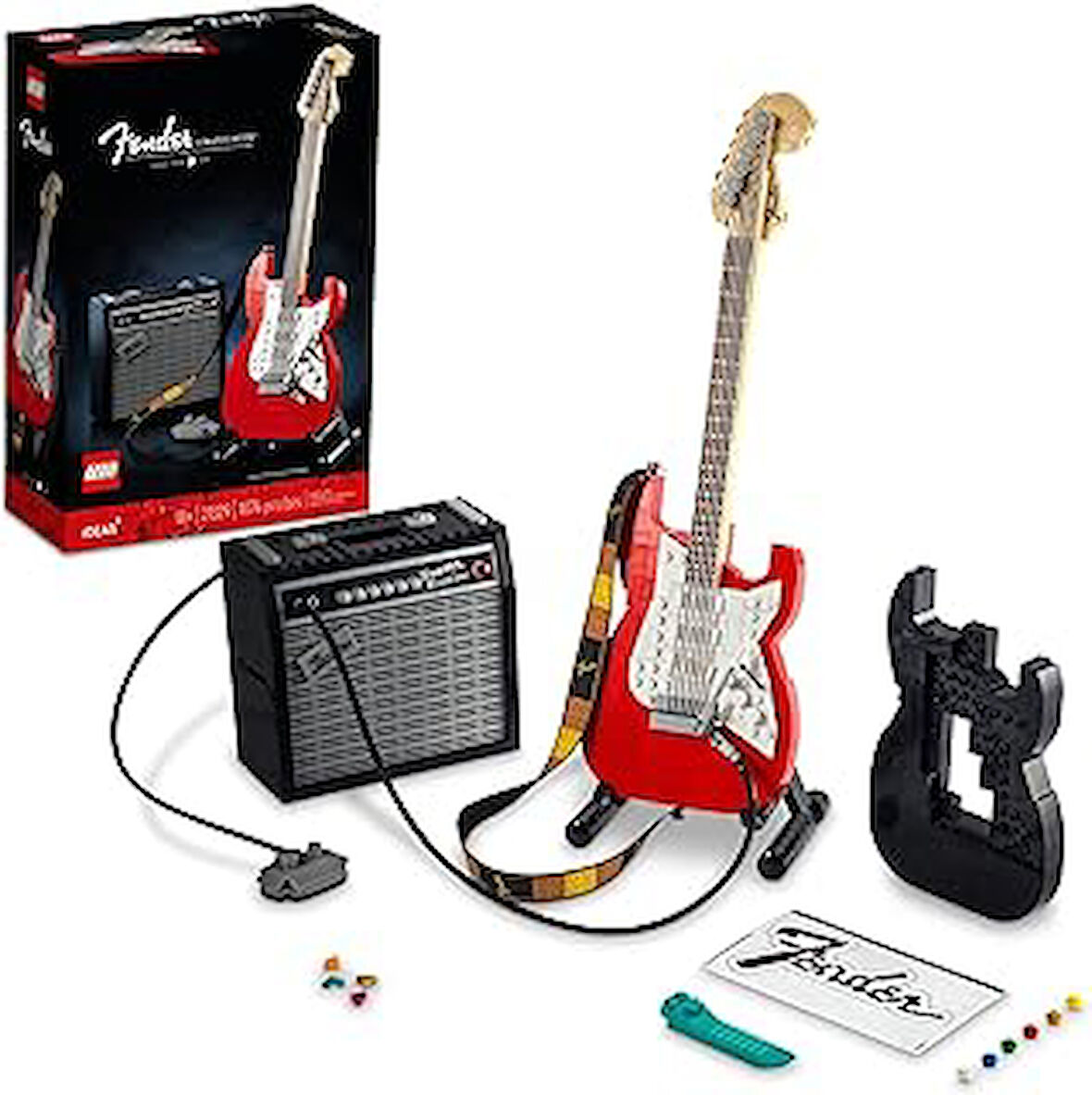 LEGO® Ideas Fender® Stratocaster™ 21329 Yapım Seti; Yetişkin Gitaristler ve Müzikseverler için Koleksiyonluk Sergi Modeli 1079 Parça)