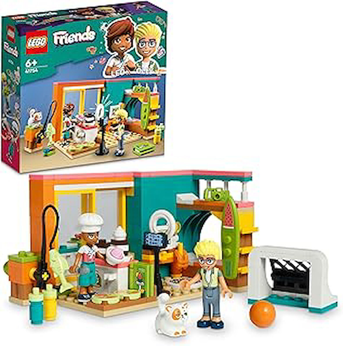 LEGO® Friends Leo'nun Odası 41754-6 Yaş ve Üzeri Çocuklar için 2 Mini Bebek İçeren Yaratıcı Oyuncak Yapım Seti