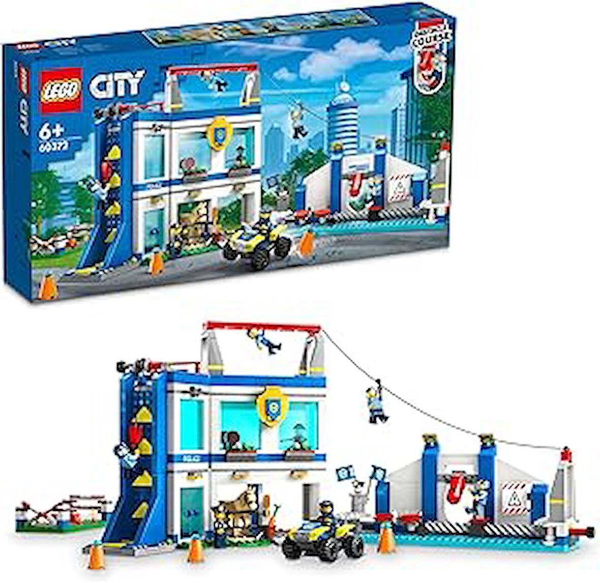 LEGO® City Polis Eğitim Akademisi 60372-6 Yaş ve Üzeri Çocuklar için Eğlenceli bir Engelli Parkur İçeren Oyuncak Yapım Seti