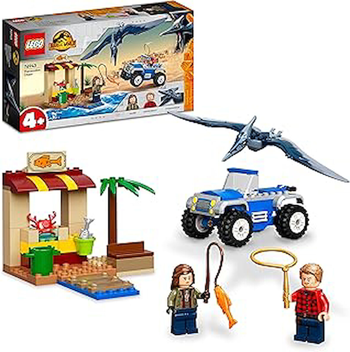 LEGO® Jurassic World™ Pteranodon Takibi 76943-4 Yaş ve Üzeri Çocuklar için Dinozor Oyuncağı Yapım Seti