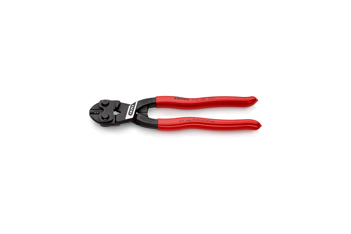 Knipex CoBolt® kompakt cıvata kesici siyah attramentize, plastik kaplamalı 200 mm 71 01 200