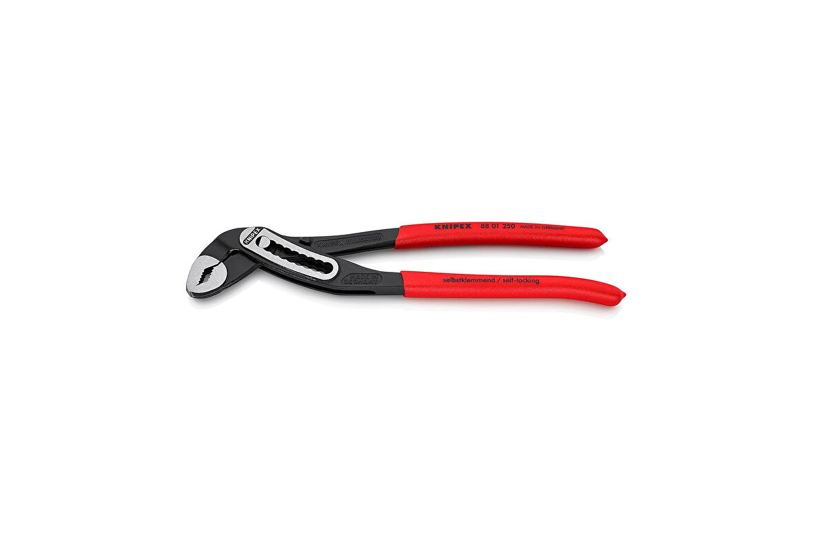 Knipex Alligator®, Su Pompası Pensesi | Boru Anahtarı, Krom Vanadyum, Atramentize Edilmiş Pas Koruması, 250 mm , 88 01 250 Sb