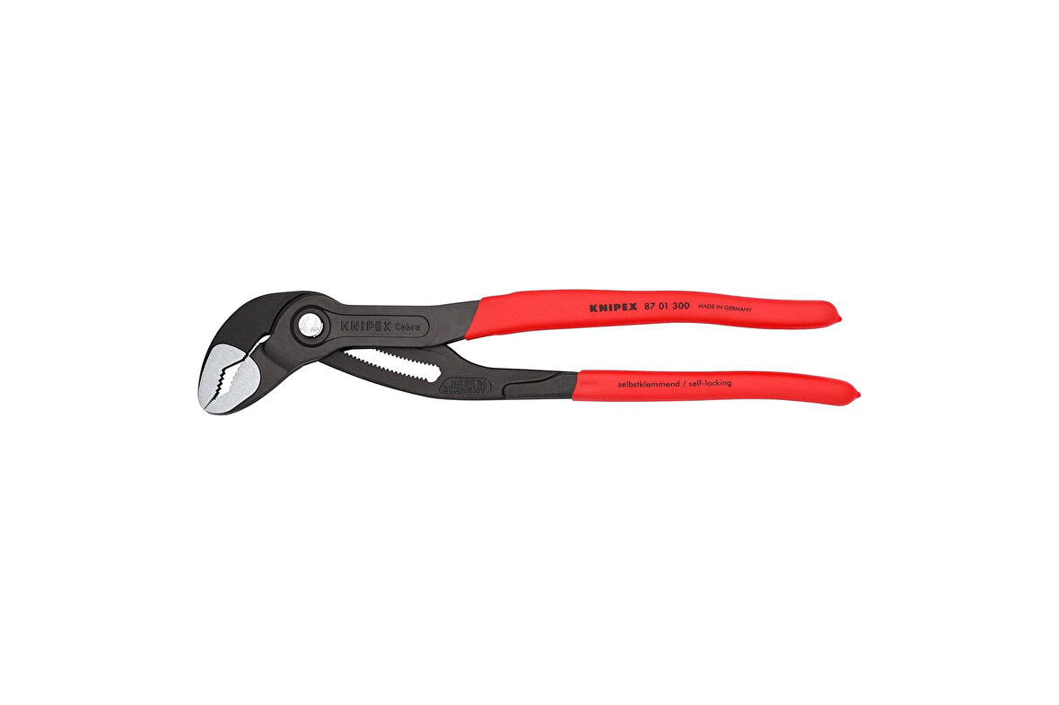 KNIPEX Cobra, Su Pompası Pensesi | Boru Anahtarı, Büyük, Krom Vanadyum, Atramentize Edilmiş Pas Koruması, 300 Mm, 87 01 300