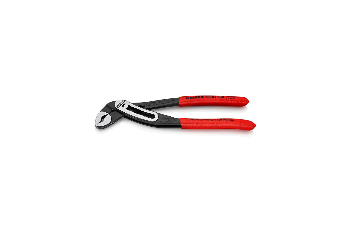 KNIPEX Alligator, Su Pompası Pensesi | Boru Anahtarı, Krom Vanadyum, Atramentize Edilmiş Pas Koruması, 180 Mm, 88 01 180