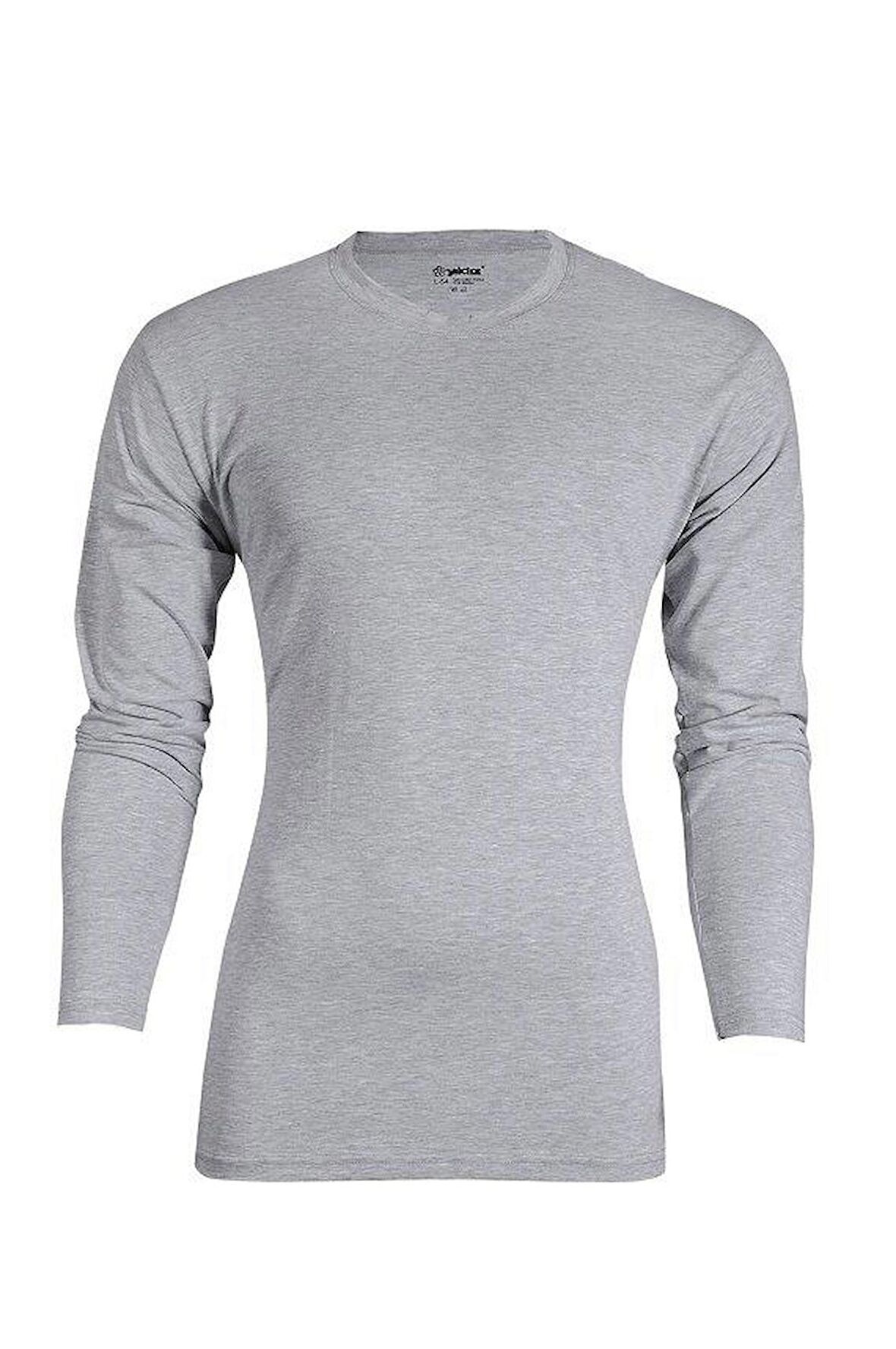 Yıldız 87 Gri Likralı Uzun Kollu Erkek Tişört Atlet