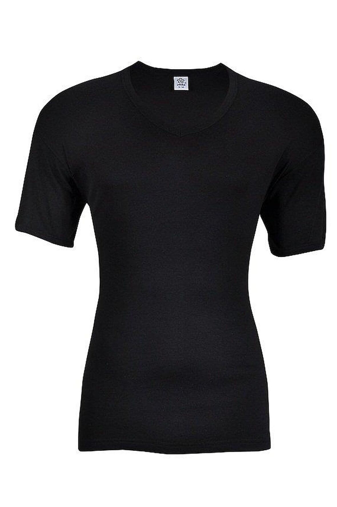 Yıldız 61 Erkek Siyah Ribana V Yaka Erkek Body