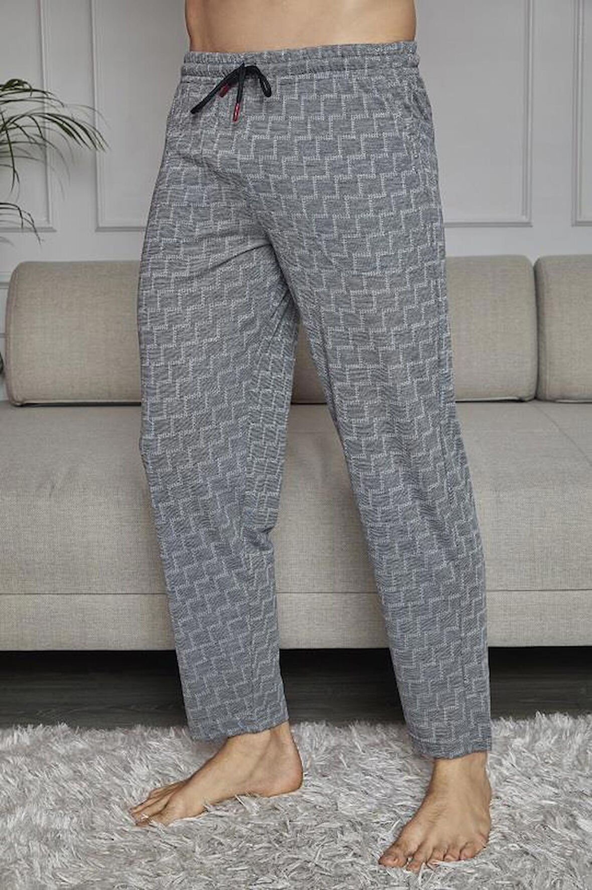 KLY 169 Jakarlı Tek Pijama Alt