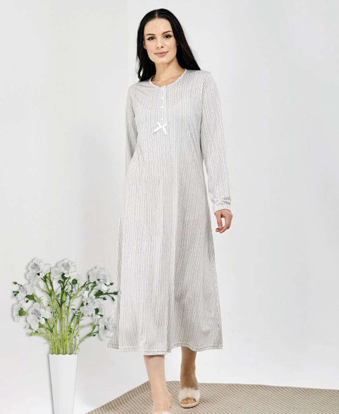 HF Club 3109 Kadın Desenli Sabahlık