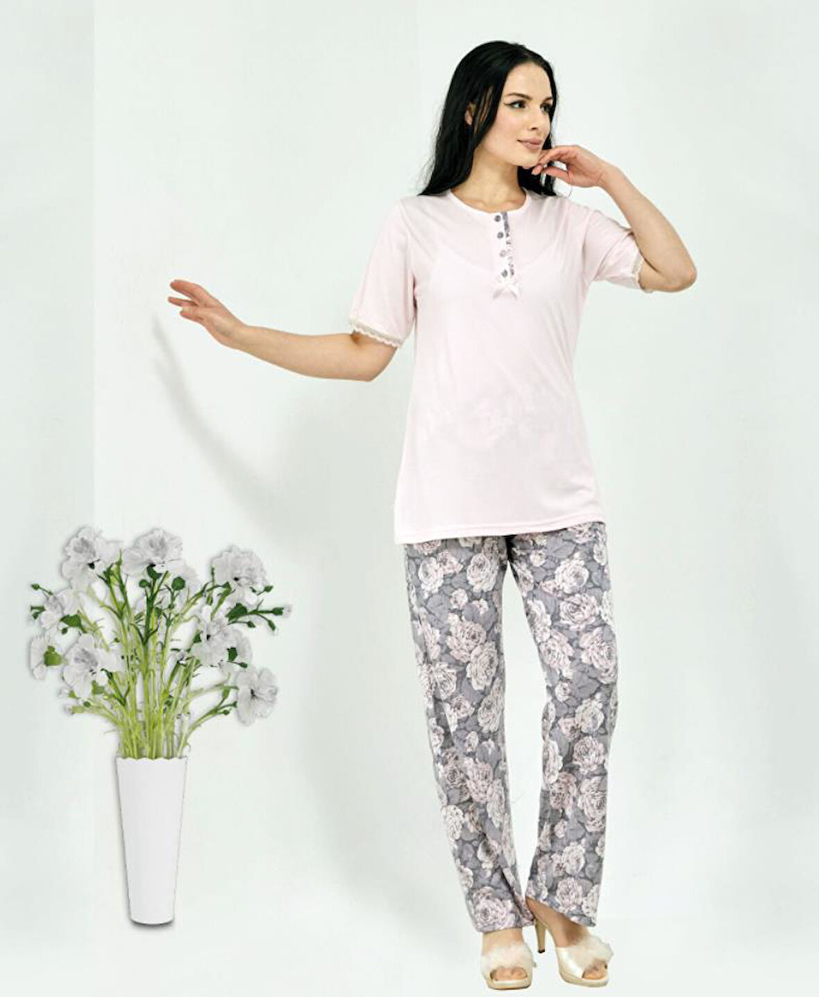 HF Club 3101 Kadın Kısa Kol Pijama Takımı