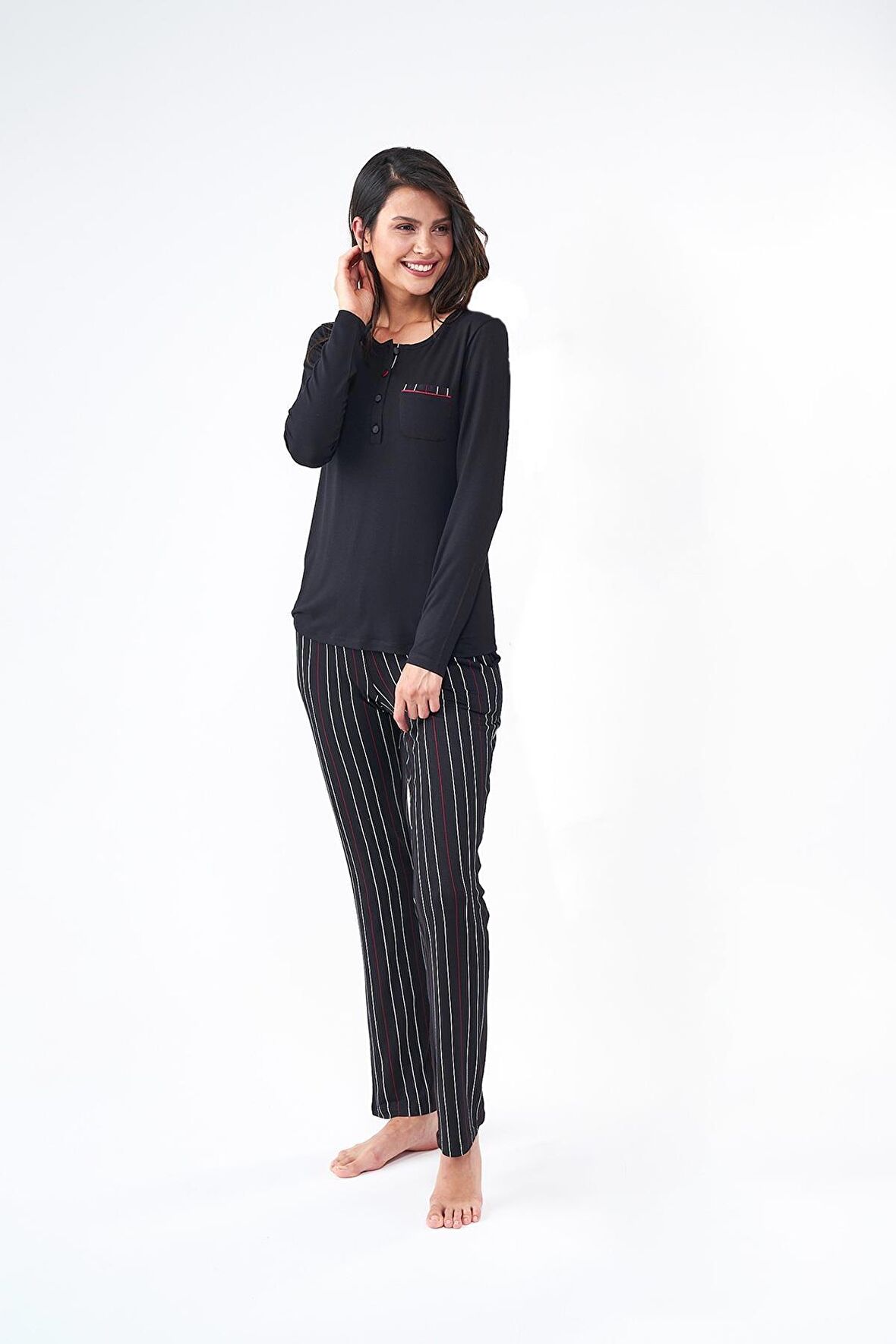 PJS 22408 Kadın Patlı Pijama Takım