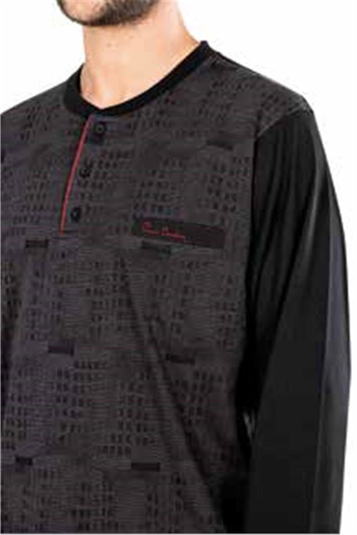 Pierre Cardin Erkek Uzun Kollu Jakarlı Özel Kutulu Pijama Takımı