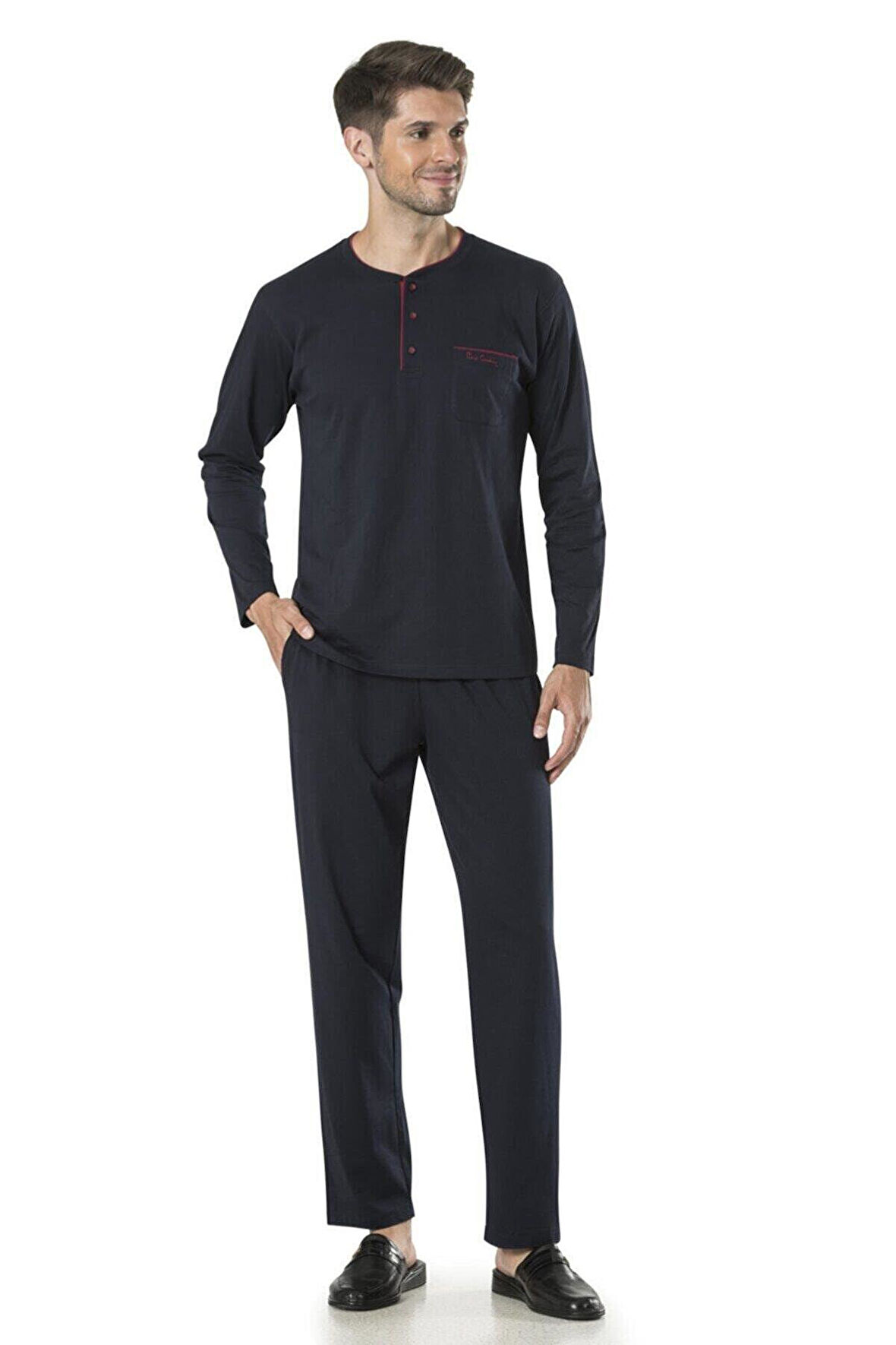 Pierre Cardin 5595 Erkek Çeyizlik Triko Ropdöşambır Pijama 5'li Set Takım
