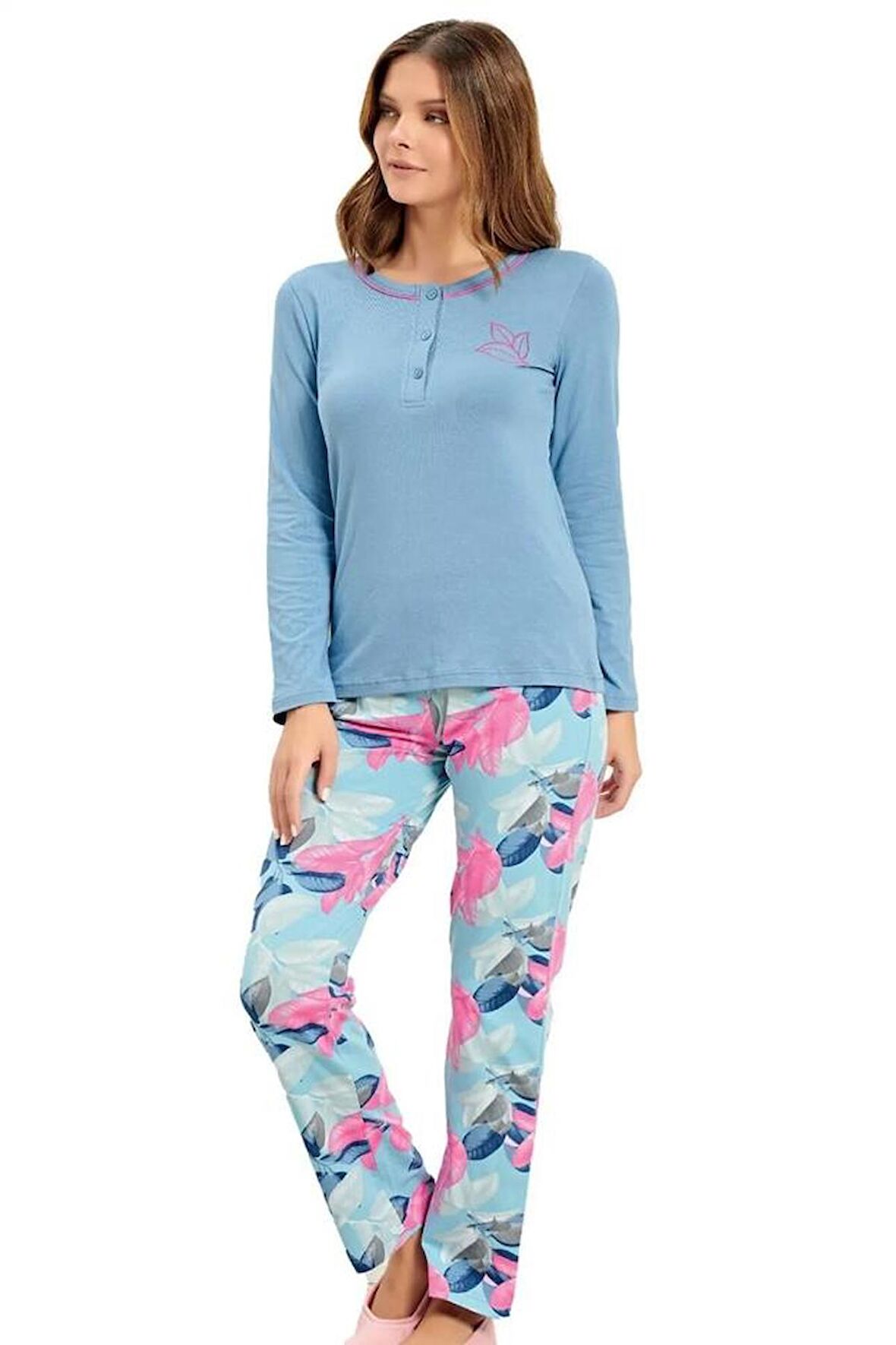 Alperi 79-466 Kadın Uzun Kol Pijama Takım