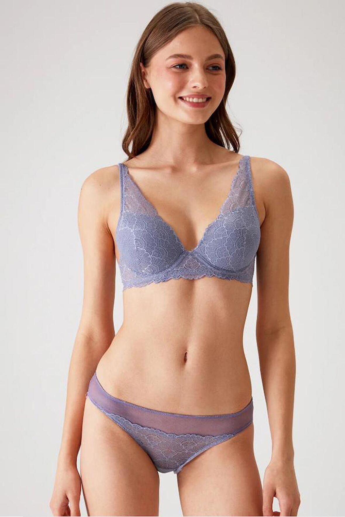 Pierre Cardin 4821 Biella Soft Push Up Dolgulu Çiçekli Bralet Sütyen Takımı