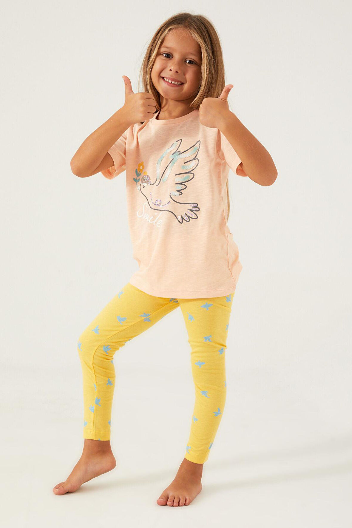 Roly Poly 3075 Bird Smile Kız Çocuk Tayt Takım
