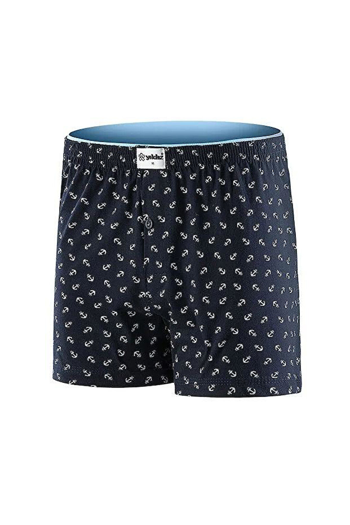 Yıldız 43 Erkek Çapa Desenli Penye Havlu Bel Rahat Düğmeli Boxer