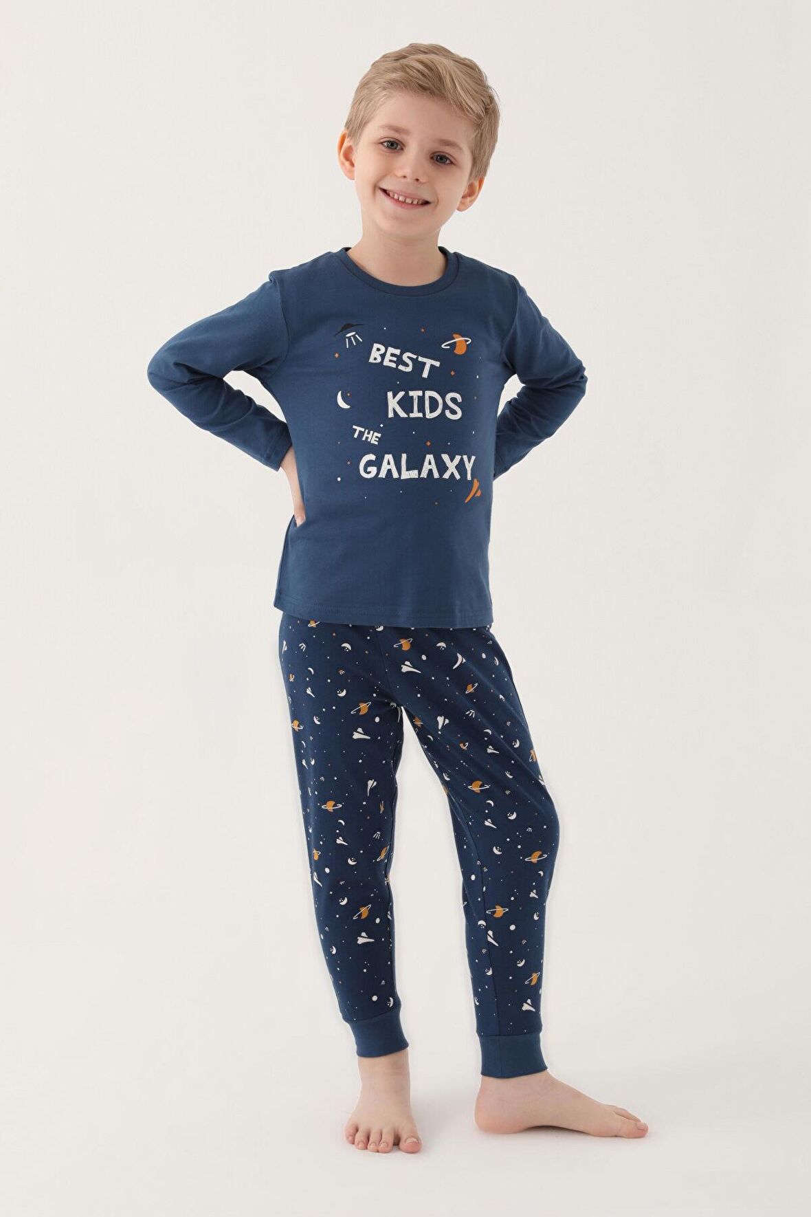 Roly Poly 3177 Garson Best Kids The Galaxy Erkek Çocuk Uzun Kol Pijama Takım