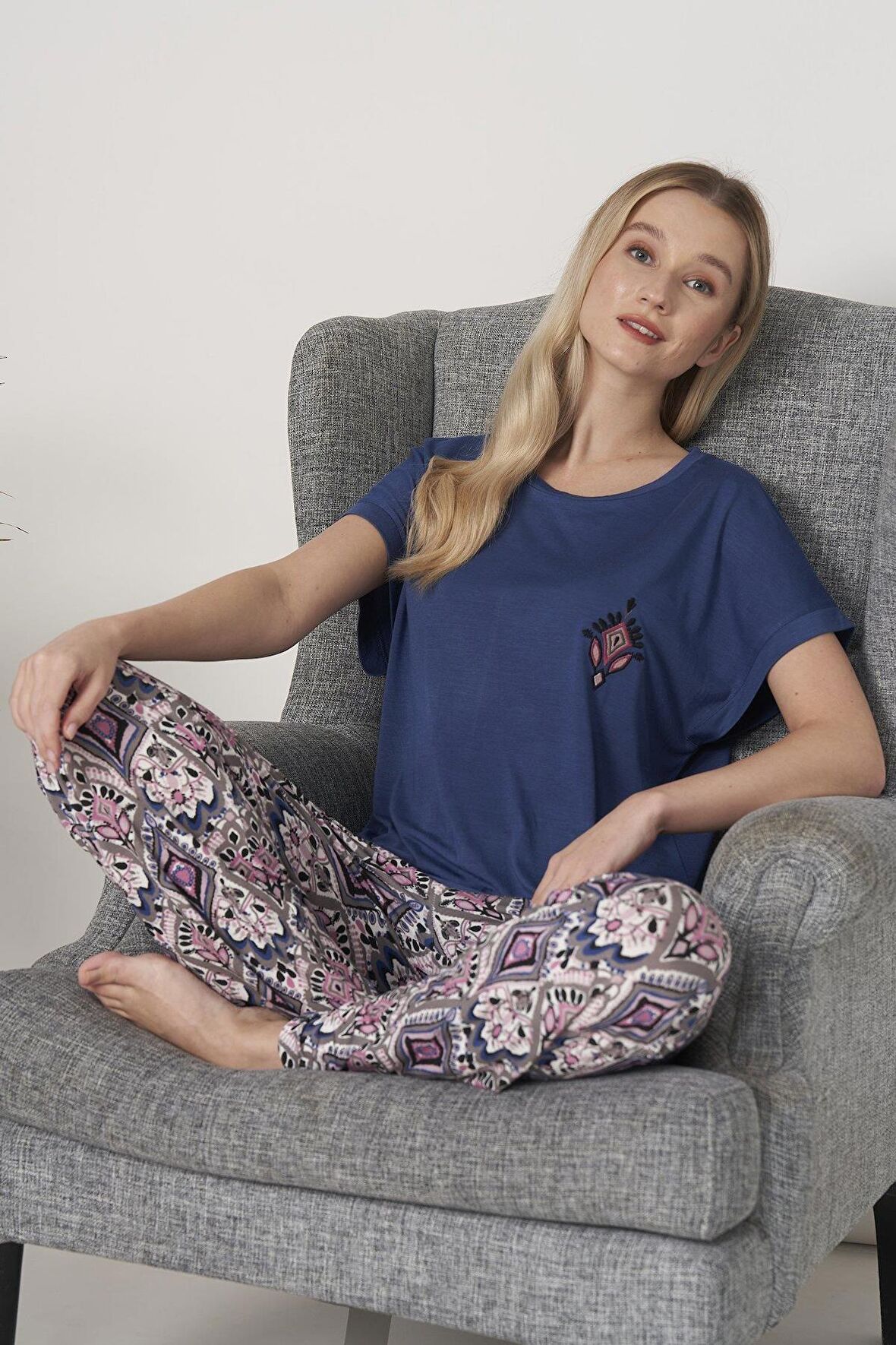 Pijadore 1636 Kadın Kısa Kollu Pijama Takımı
