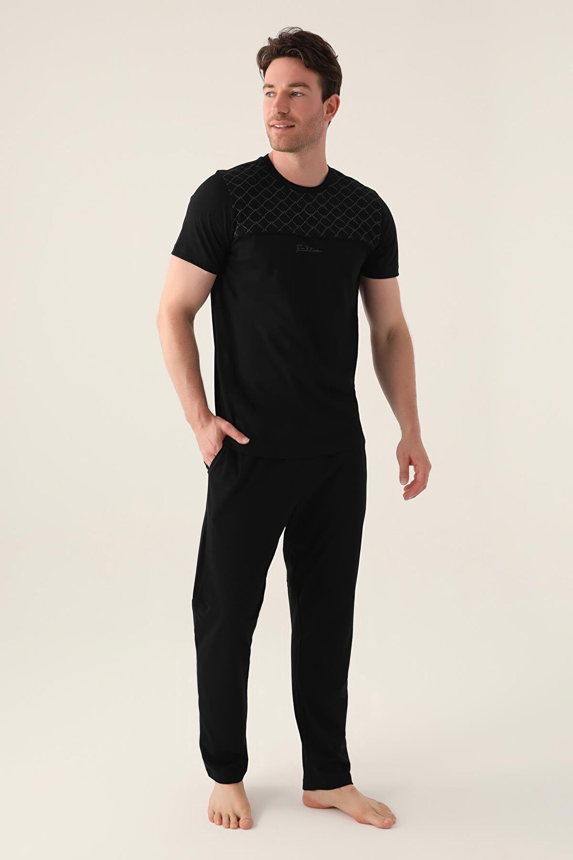 Arnetta 3010 Büyük Beden The Erkek Kısa Kollu Pijama Takımı