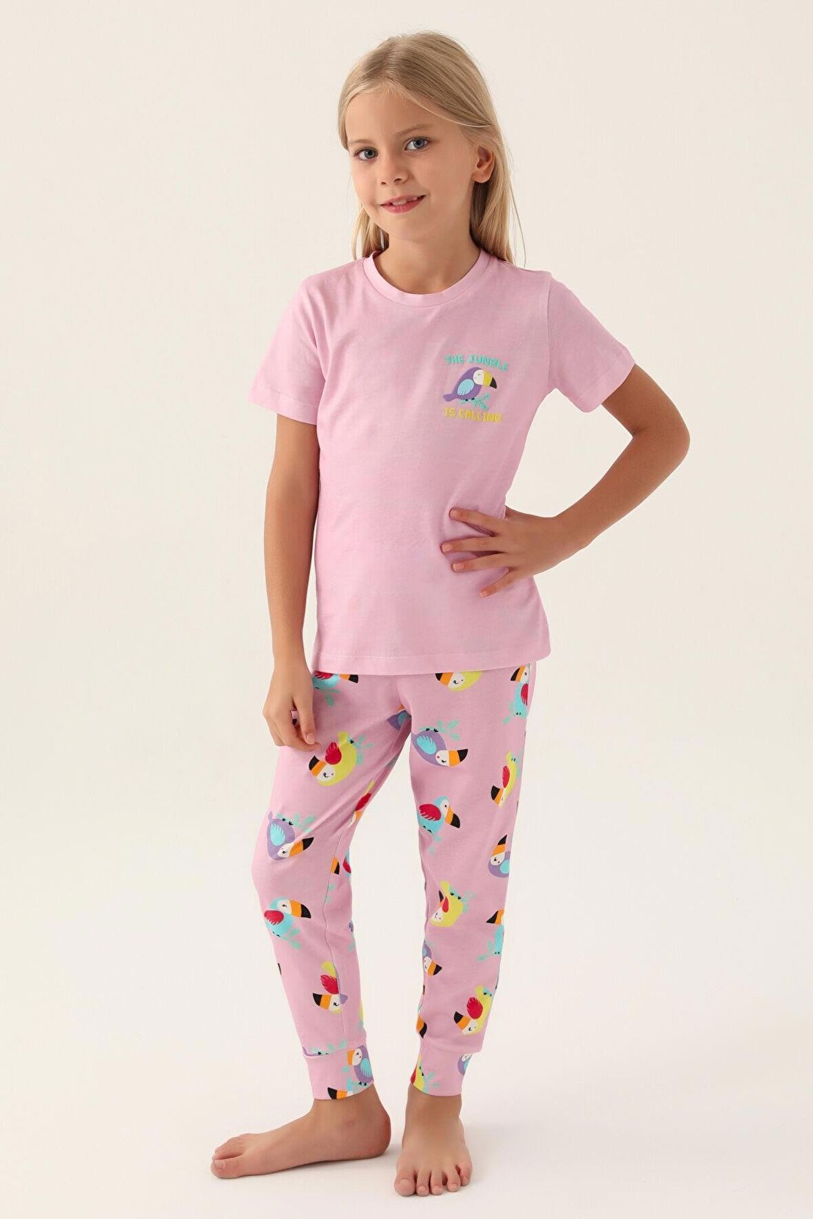 Roly Poly 3403 Jungle Kız Çocuk Pijama Takımı