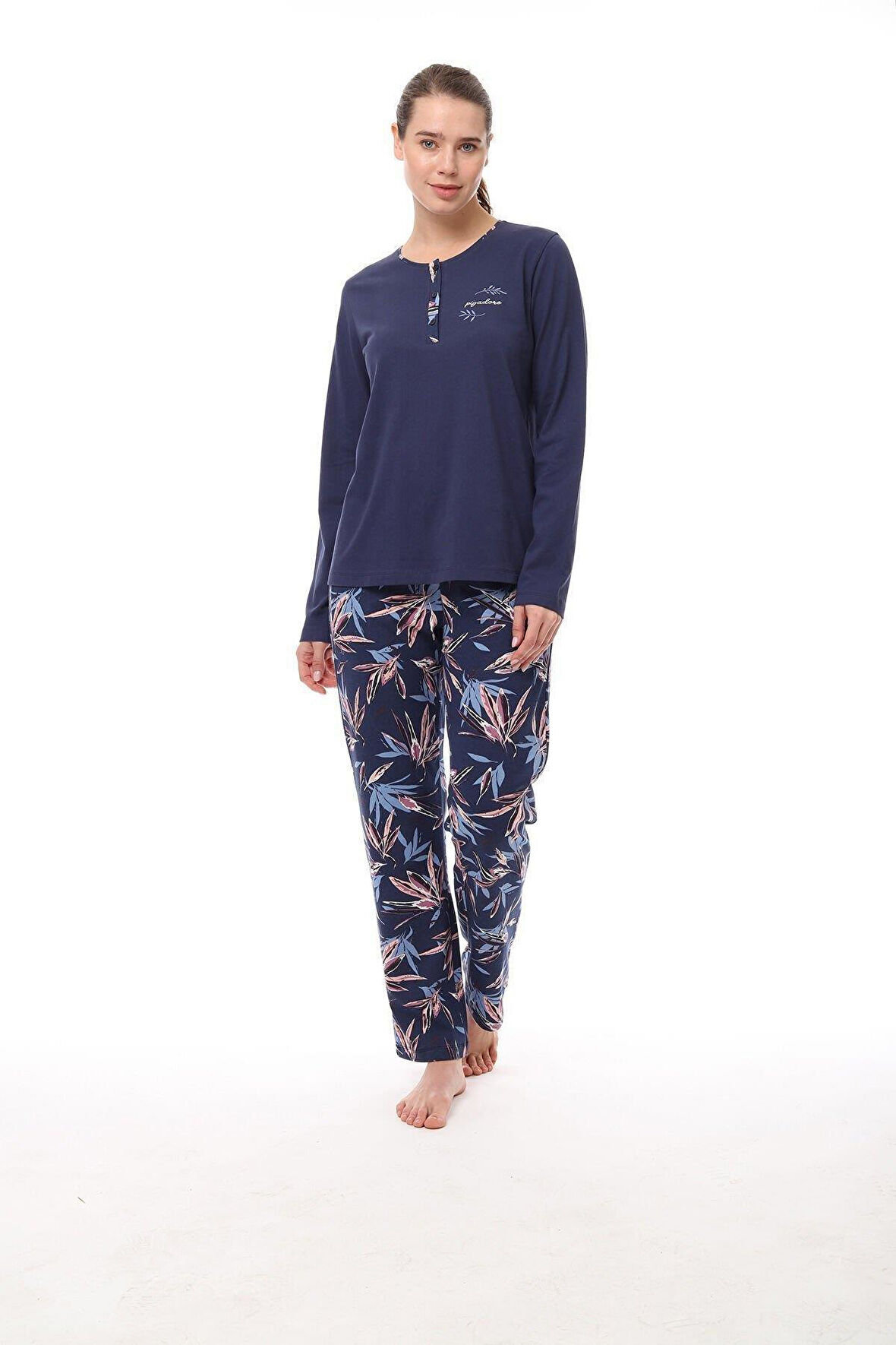 Pijadore 1561 Kadın Uzun Kollu Pijama Takım