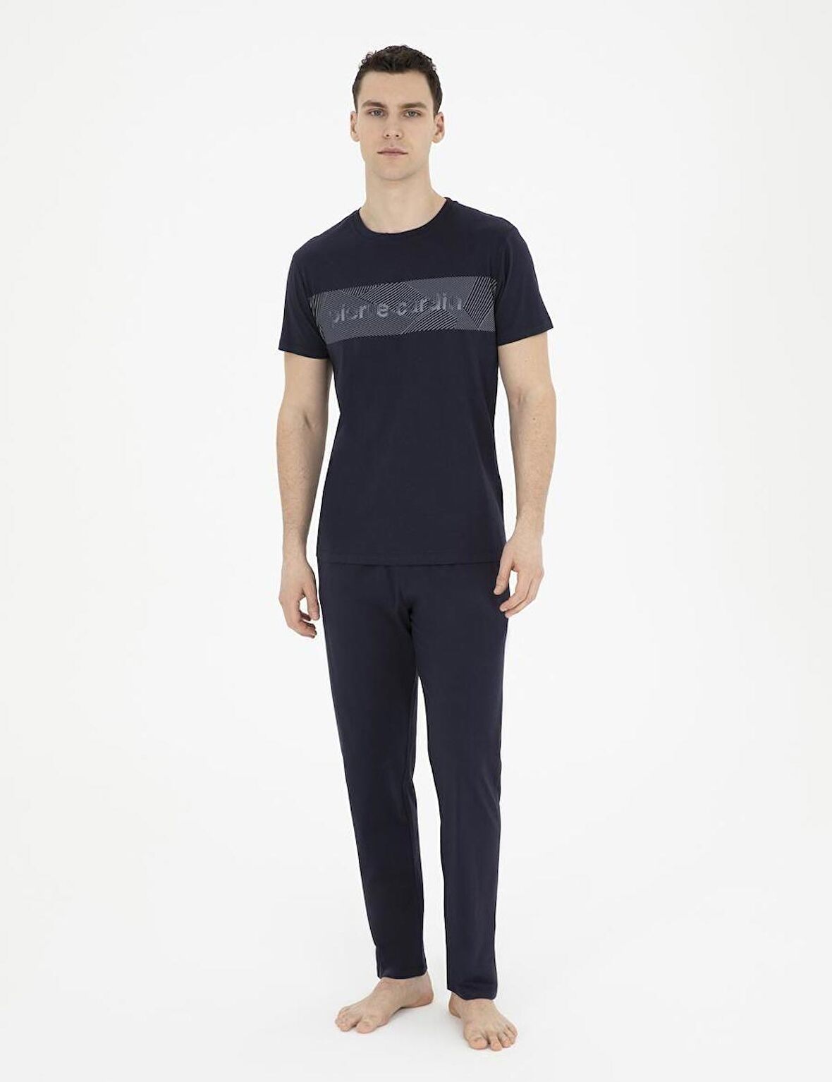 Pierre Cardin 6050 Erkek Kısa Kollu Penye Pijama Takımı