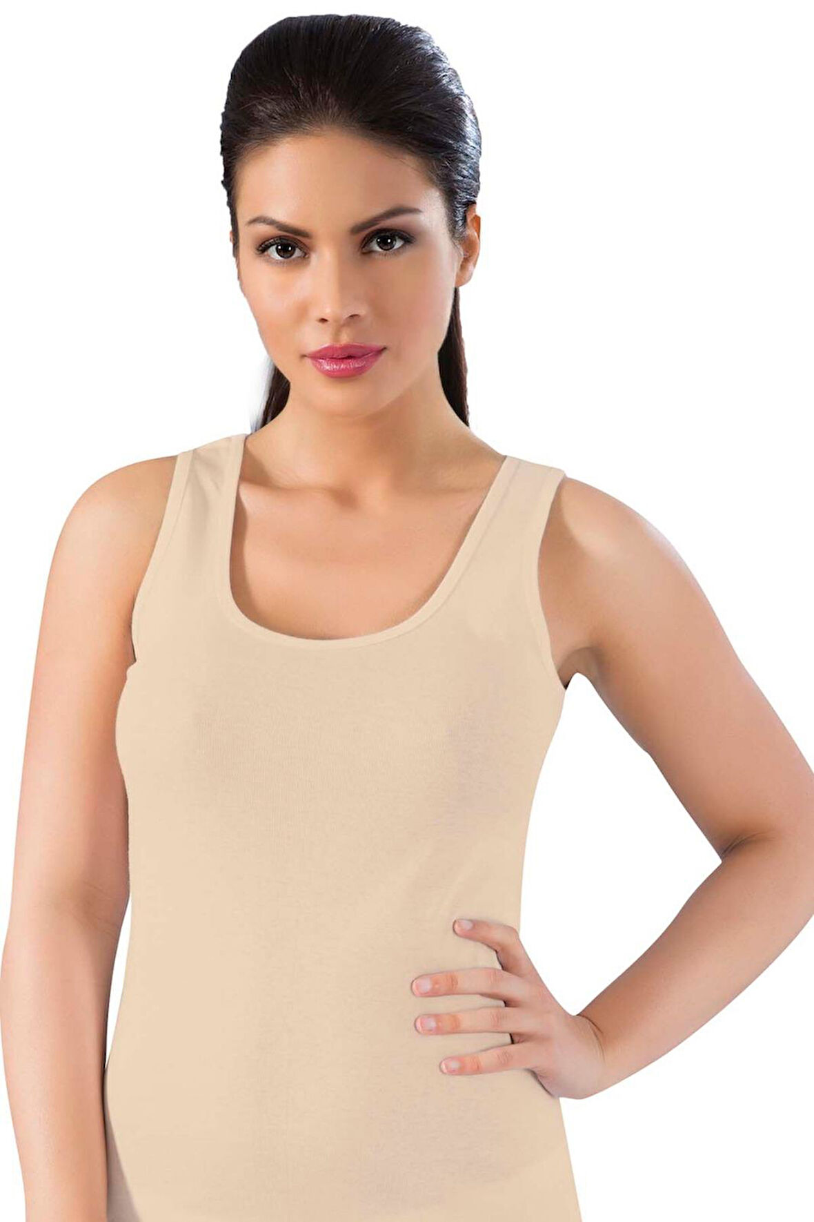 Lüx Drm 051 Kadın Pamuklu Ribana Kalın Askılı Atlet