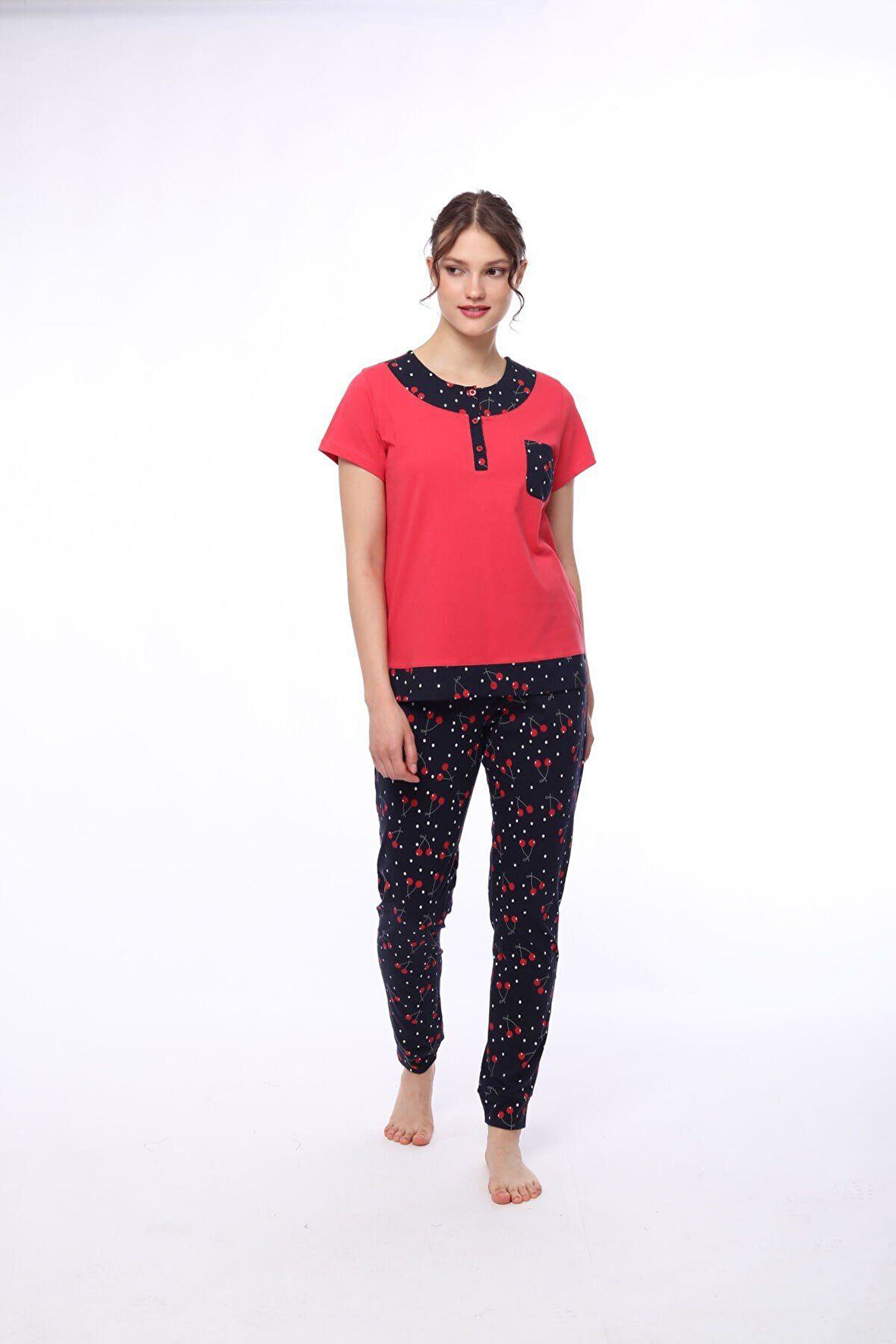 Pijadore 1447 Kadın Kısa Kollu Pijama Takım