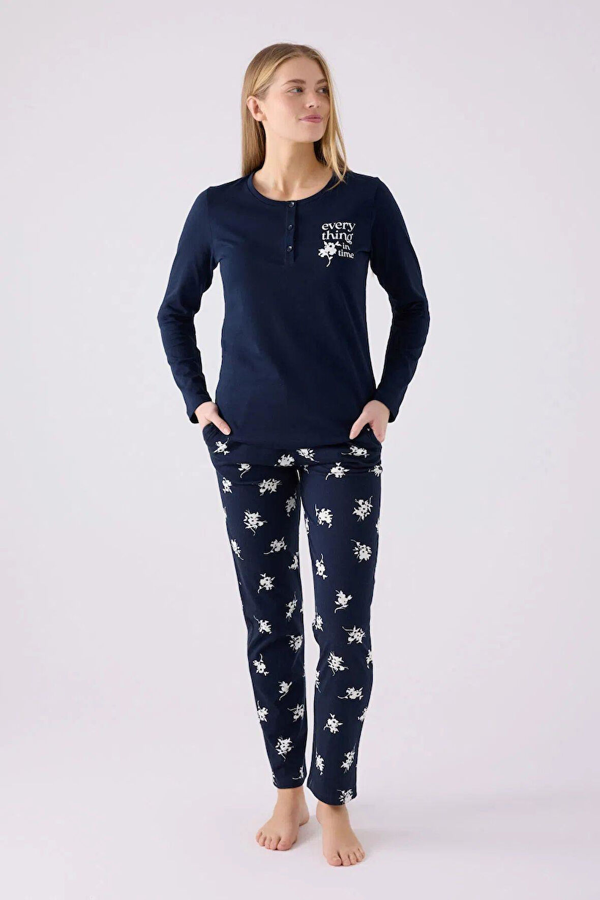 Arnetta 3056 Kadın Every Thing Uzun Kollu Pijama Takım