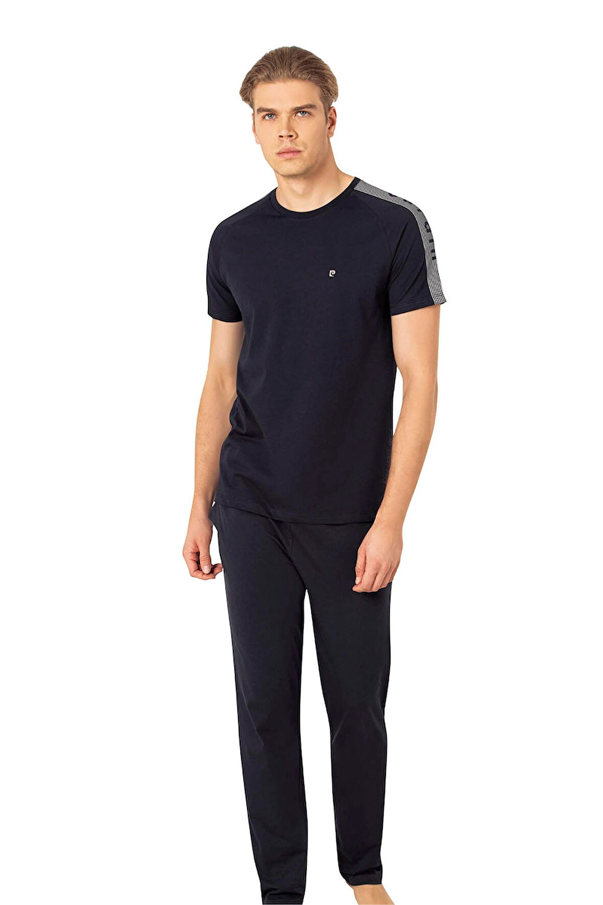 Pierre Cardin Erkek Bisiklet Yaka Penye Kısa Kol Pijama Takım