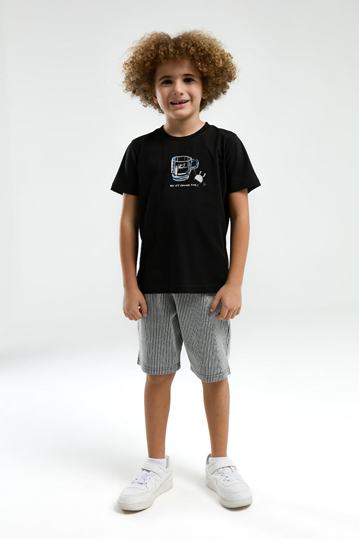 Arnetta 3320 Erkek Çocuk Bisiklet Yaka Kısa Kollu Şortlu Pijama Takım